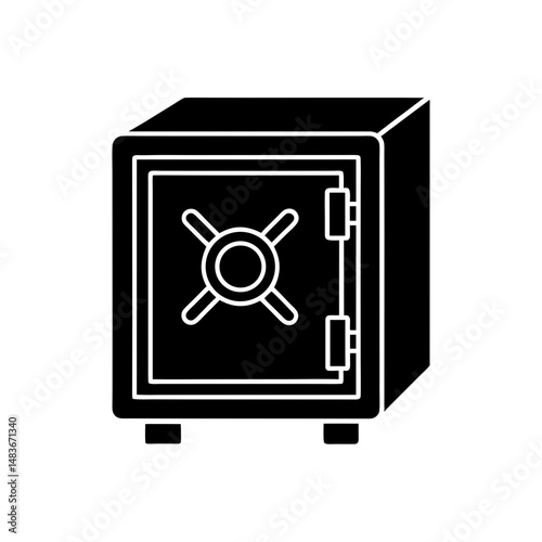 safe vault icon on white background 