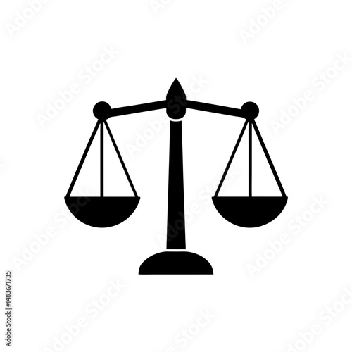 scales of justice icon on white background  .svg
