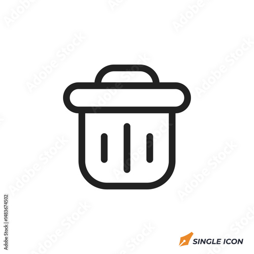 trash icon vector illustration. trash symbol isolated on white background