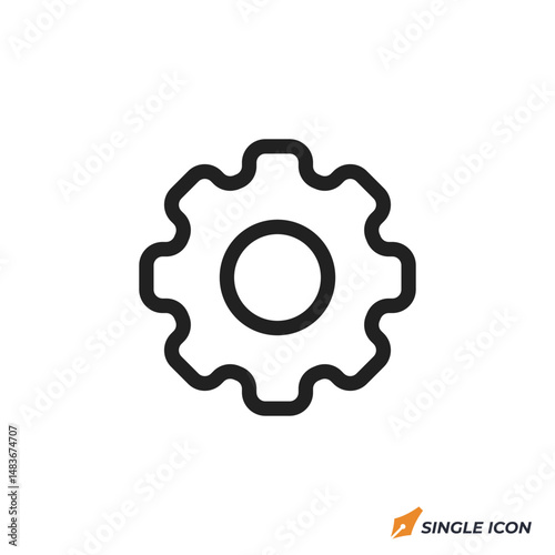 gear icon vector illustration. gear symbol isolated on white background