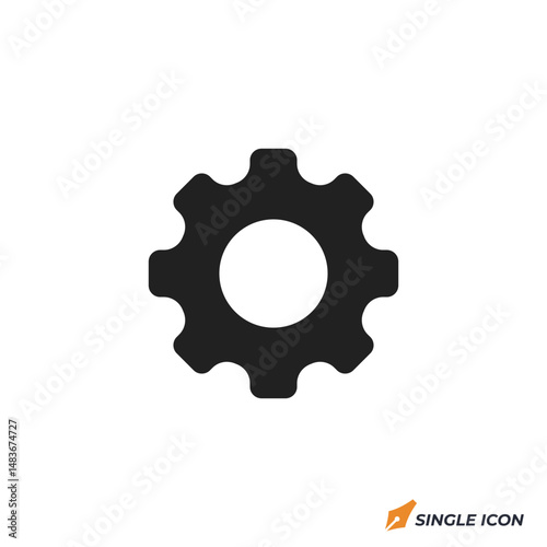 gear icon vector illustration. gear symbol isolated on white background