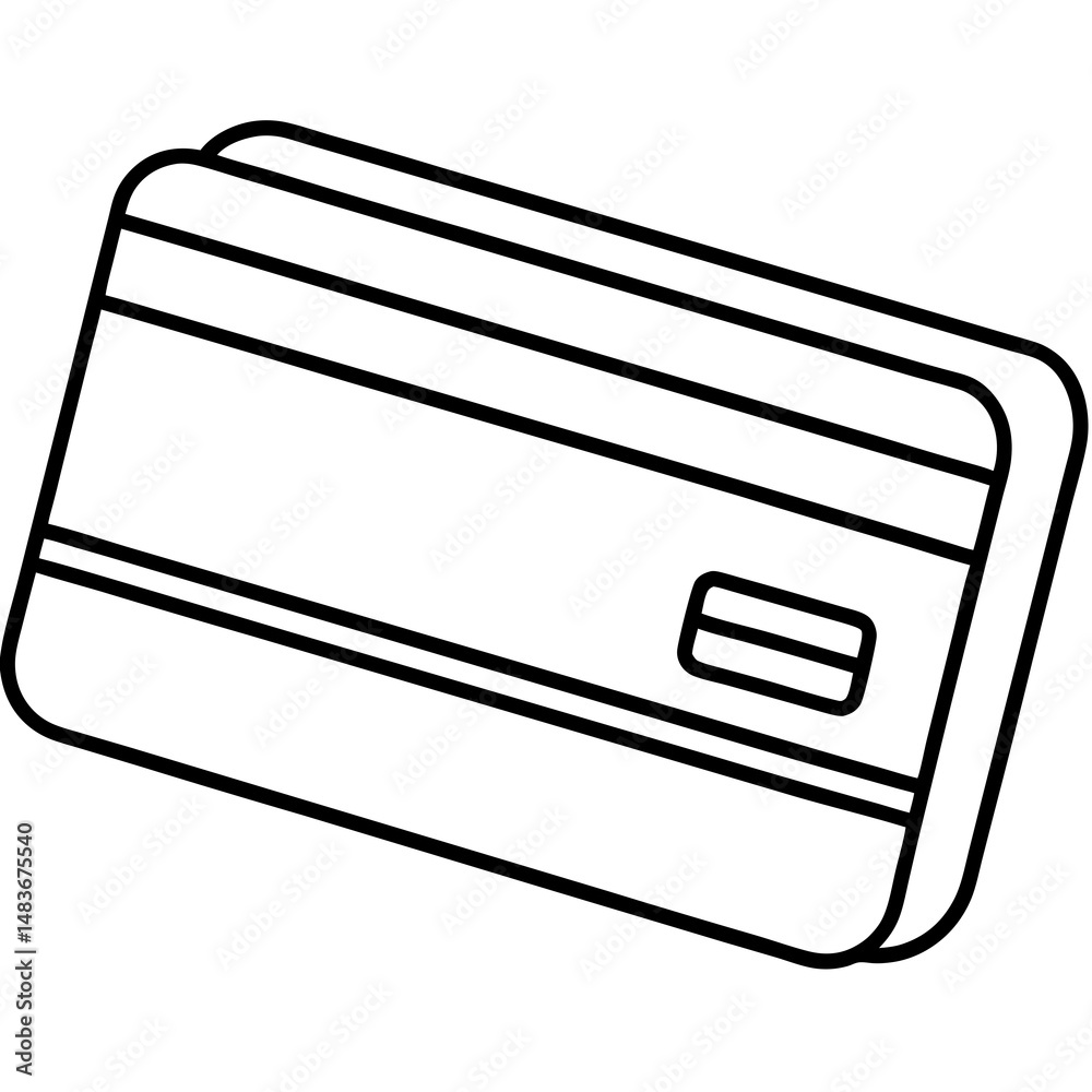 Vector illustration of a credit card for financial services, banking, and payment systems Vector illustration of a credit card for financial services, banking, and payment systems