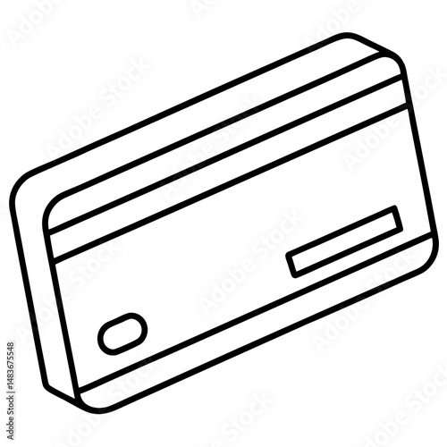 Vector illustration of a credit card for financial services, banking, and e-commerce projects