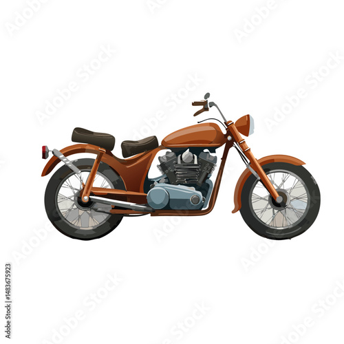 old retro motorcycle vector graphic vintage design