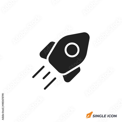 rocket icon vector illustration. rocket symbol isolated on white background
