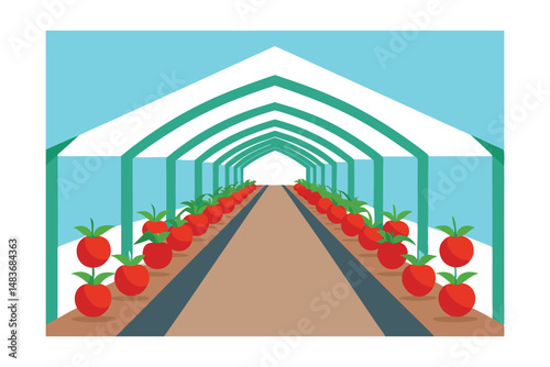 strawberry in a greenhouse