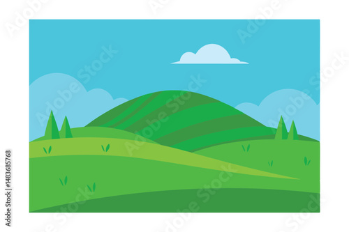 vector illustration of a rural landscape