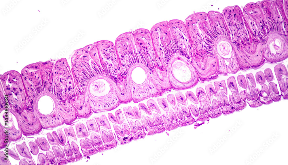 Obraz premium Microscopic view of tissue