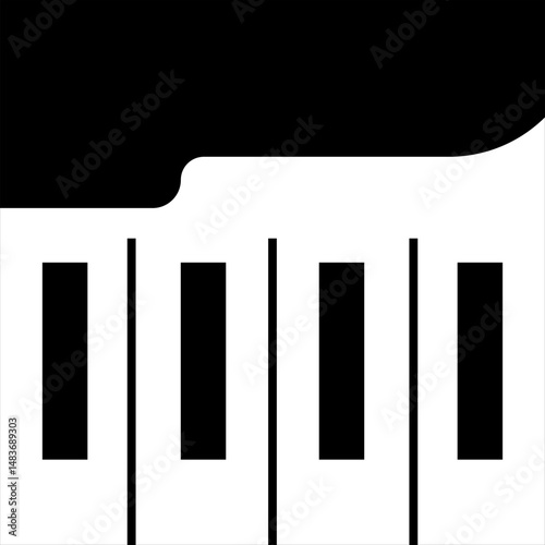 White and black piano keys background