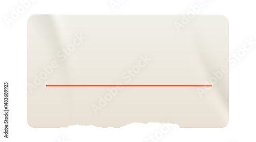Vintage white rectangle price tag. Grunge sticker with a ripped paper edge. Retro promotional blank element with aged, worn look. Wrinkled old shape for scrapbook designs, print, poster.	