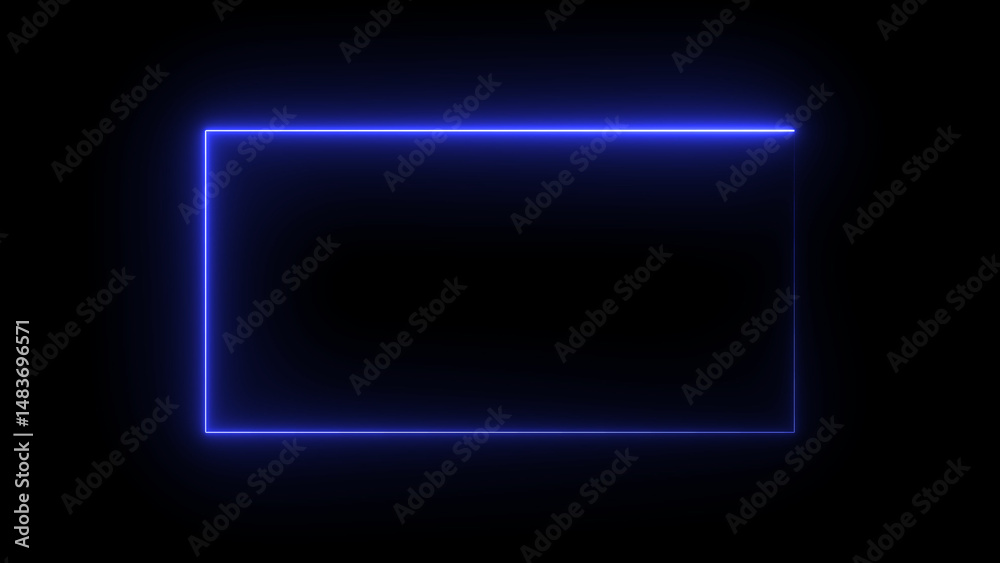 Abstract glowing neon rectangle icon background 4k illustration. Neon squire icon concept. Abstract glowing neon rectangle icon background 4k illustration. Neon squire icon concept.