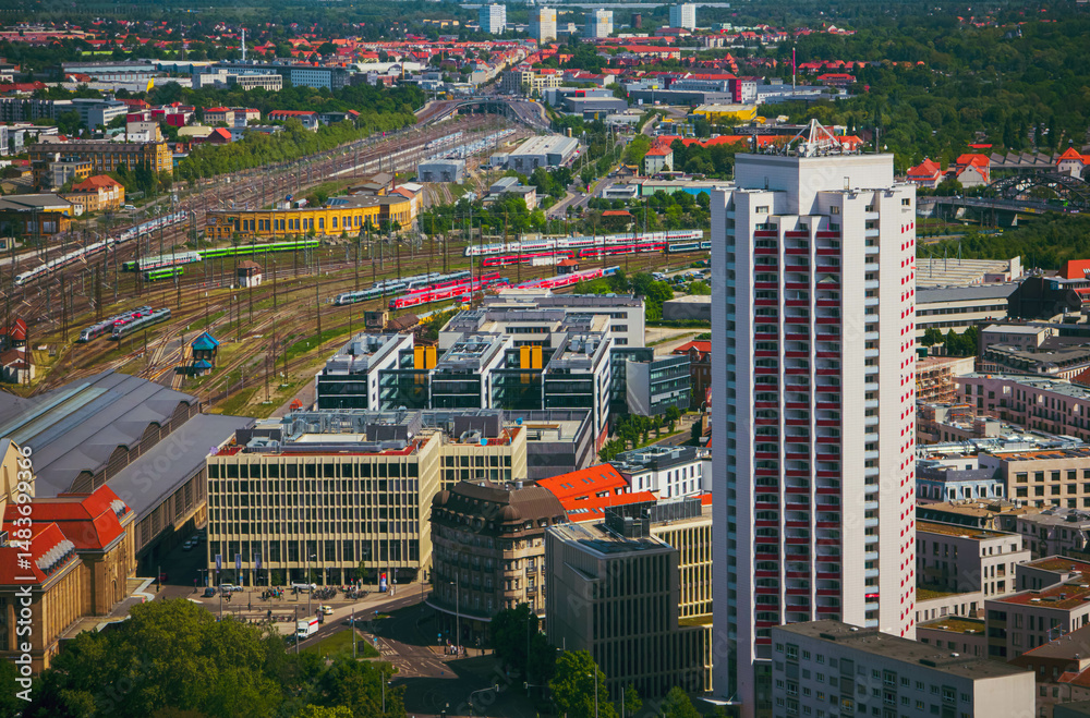 Fototapeta premium Leipzig bird's view, Germany, Sachsen