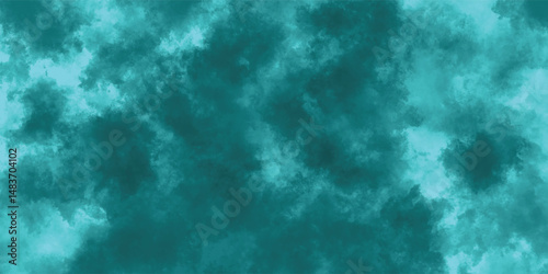 Evocative Dream Mist in Layered Teal and Sky Blue Fog

