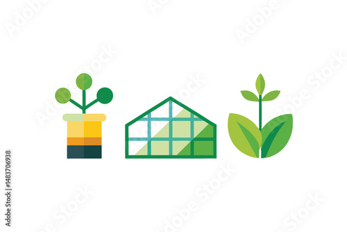 eco house with green leaves