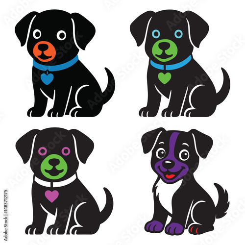 Cute Dog Vector Illustration | Adorable Puppy Clipart | Playful Pet Design
