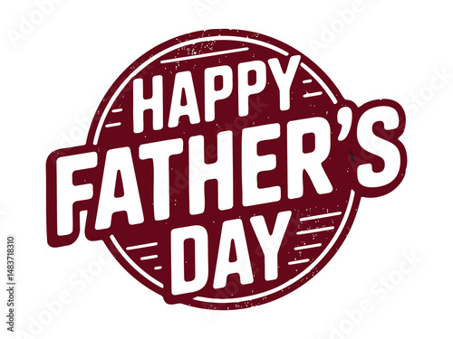 Vintage style happy father's day badge for greeting cards and celebration graphics