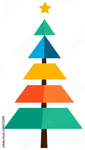 stylized Christmas tree com...