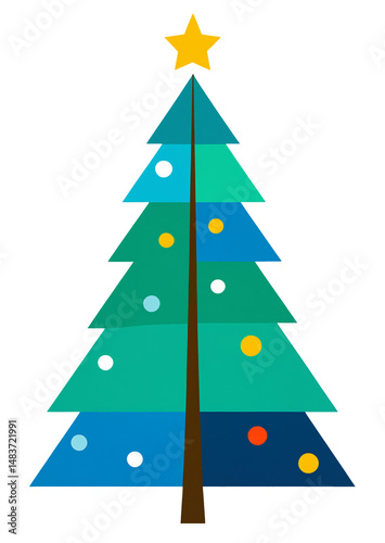 stylized Christmas tree com...