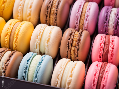 Colorful set of sweet Macarons