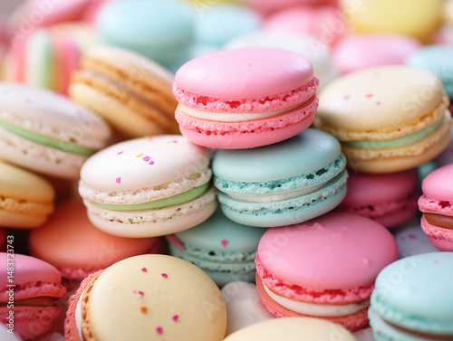 Colorful set of sweet Macarons