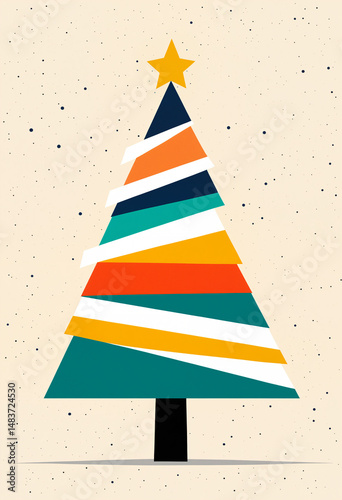 stylized Christmas tree com...