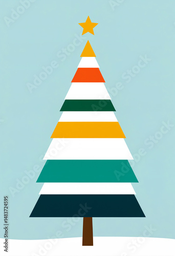stylized Christmas tree com...