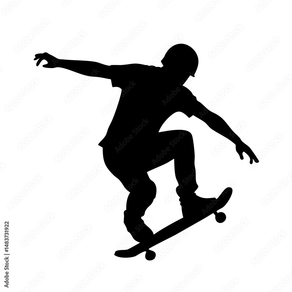 Fototapeta premium Skateboarder: Thrill of the Skateboard Culture
