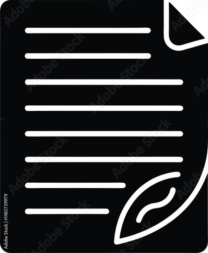 document with signature icon vector illustration