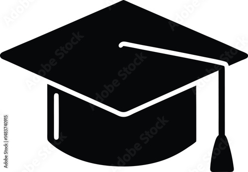 Graduation Cap Education Icon Vector Illustration