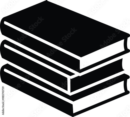 stack of books education icon vector illustration