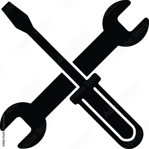 tools wrench screwdriver icon vector illustration