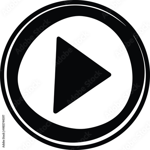 video play button icon vector illustration