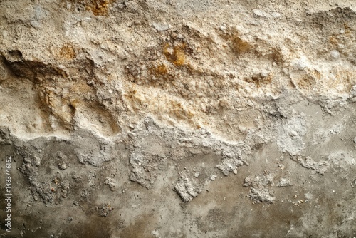 Detailed Close-Up of Concrete Wall Featuring Exposed Aggregate Texture with Variations in Color and Surface Imperfections for Architectural Design