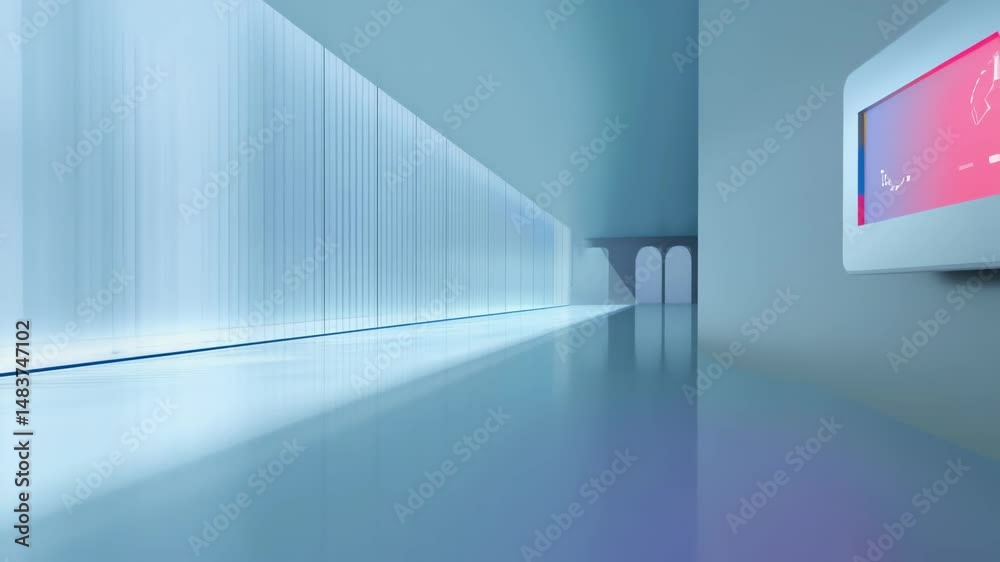 A serene indoor environment in a modern building where smart climate control systems automatically adjust temperature settings demonstrating user comfort while minimizing energy consumption