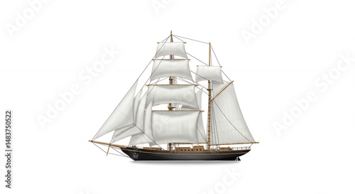 Historical sailing ship illustration