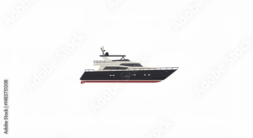 Luxury yacht illustration