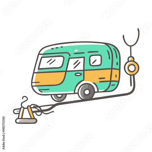 campground rv hookup icon, campground rv hookup vector illustration-simple illustration of campground rv hookup, perfect for campground rv hookup logos and icons