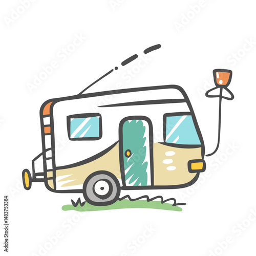 campground rv hookup icon, campground rv hookup vector illustration-simple illustration of campground rv hookup, perfect for campground rv hookup logos and icons