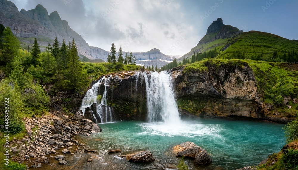 Obraz premium waterfall in the mountains