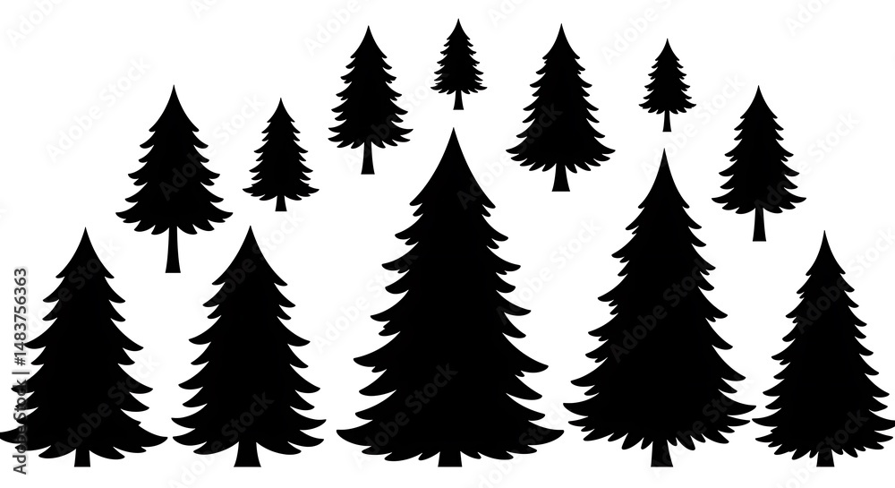 Fototapeta premium Silent Forest AI Generated