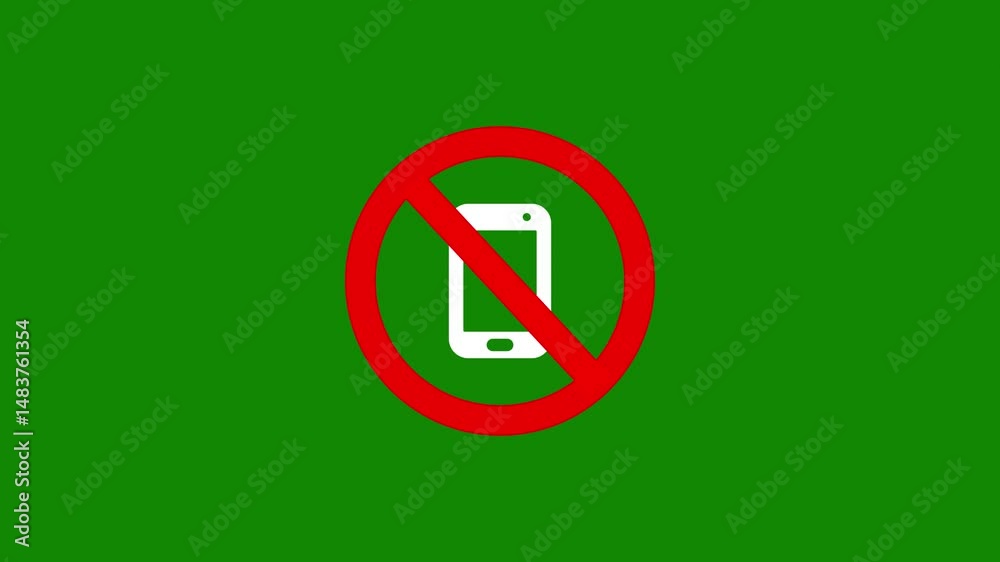 No call sign icon, No phone call allowed or Forbidden Cell Phone Symbol sign Animation with a black background animation on a white background. No calling icon, No call sign icon, No phone call allowed or Forbidden Cell Phone Symbol sign Animation with a black background animation on a white background. No calling icon,