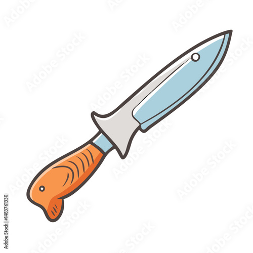 fish fillet knife icon, fish fillet knife vector illustration-simple illustration of fish fillet knife, perfect for fish fillet knife logos and icons