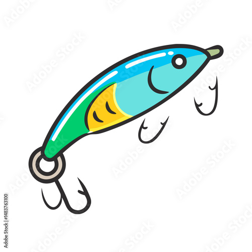 fishing bait minnow icon, fishing bait minnow vector illustration-simple illustration of fishing bait minnow, perfect for fishing bait minnow logos and icons