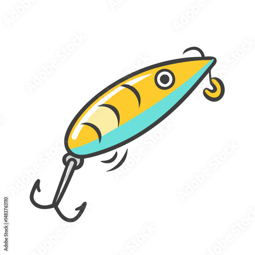 fishing bait minnow icon, fishing bait minnow vector illustration-simple illustration of fishing bait minnow, perfect for fishing bait minnow logos and icons