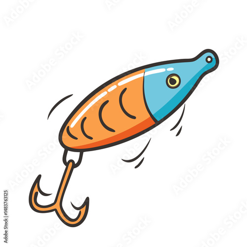 fishing bait minnow icon, fishing bait minnow vector illustration-simple illustration of fishing bait minnow, perfect for fishing bait minnow logos and icons
