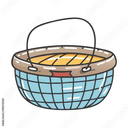 fishing creel basket icon, fishing creel basket vector illustration-simple illustration of fishing creel basket, perfect for fishing creel basket logos and icons