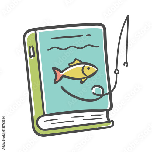 fishing guide book icon, fishing guide book vector illustration-simple illustration of fishing guide book, perfect for fishing guide book logos and icons