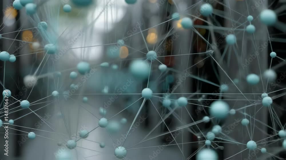 A conceptual image of a network server room with glowing servers symbolizing the backend processes of a neural net that enhances the global efficiency of 3D printer job management through A conceptual image of a network server room with glowing servers symbolizing the backend processes of a neural net that enhances the global efficiency of 3D printer job management through