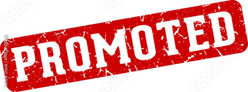 promoted rectangular sign. promoted stamp