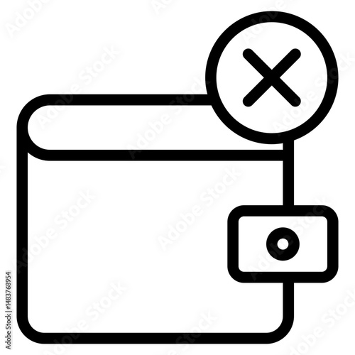 wallet delete line icon